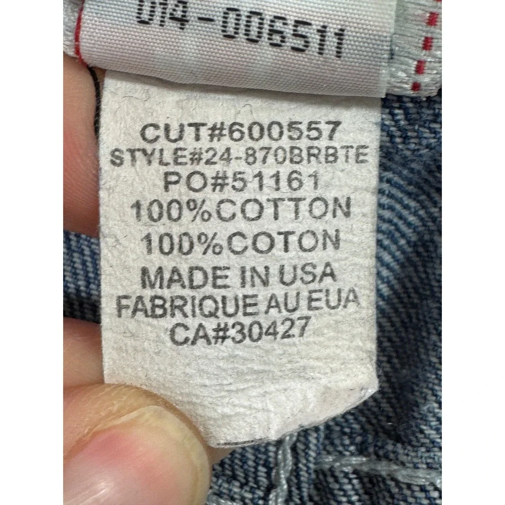 True Religion Mens Joey Super T Flap Pocket Blue Jeans 34 Meas: 34x32